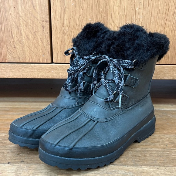 Sperry Maritime Winter Black Boots Size 8 - Picture 2 of 6